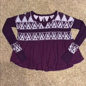 Free People Snow Bunny Fair Isle Sweater Size S